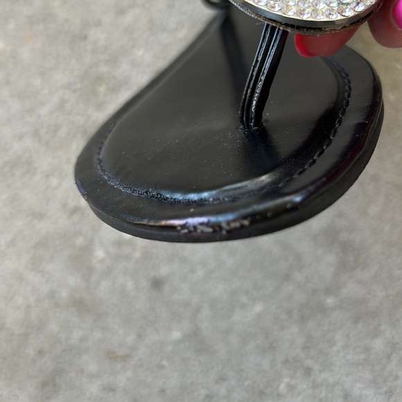 Aldo Black Rhinestone Sandals - Picture 6 of 8